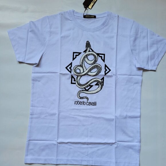 NWT ROBERTO CAVALLI MENS GRAPHIC TEE SIZE S - Picture 5 of 10